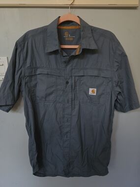 Carhartt Force Button-Up Shirt Size Medium Grey